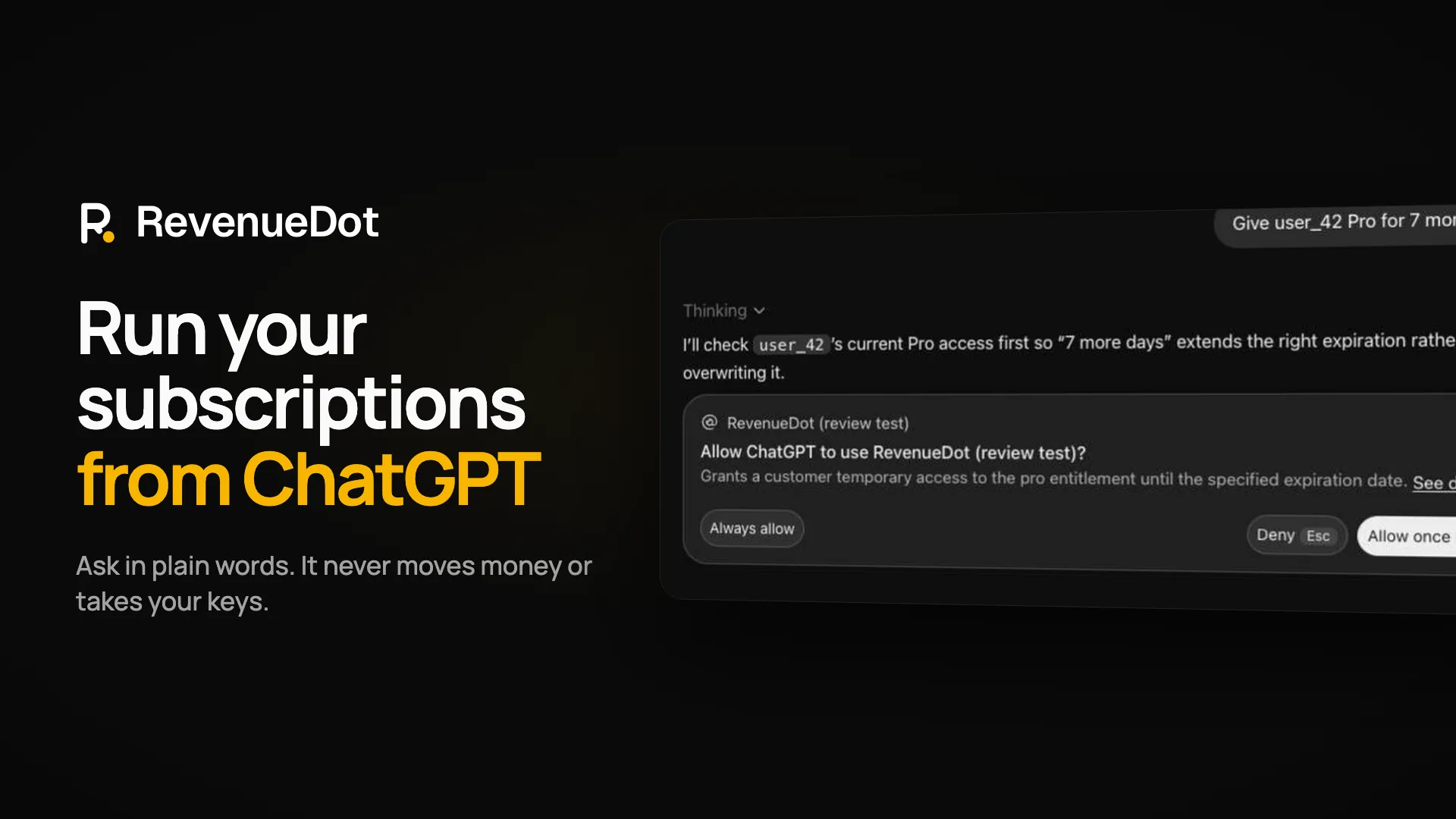 Watch the 87-second demo of RevenueDot in ChatGPT